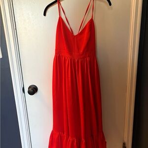 J. Crew Vibrant Red Strappy Dress